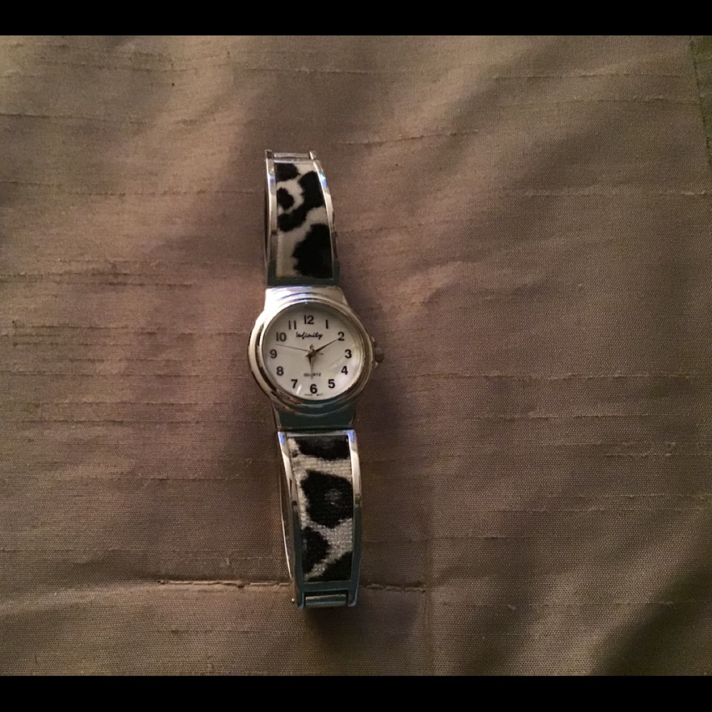 Black Leopard Print Watch